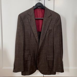 Brunello Cucinelli Brown Glen Check Sport Coat